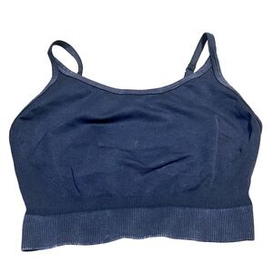 Gymshark Seamless Strappy Sports Bra Tank Black | Cut Tag | Very Stretchy Fit